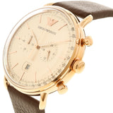 Emporio Armani Aviator Grey Dial Brown Leather Strap Watch For Men - AR11106 Buy Now By Emporio Armani