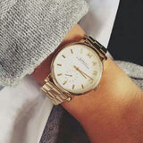 Marc Jacobs Baker White Dial Gold Steel Strap Watch for Women - MBM3243 Buy Now By Marc Jacobs
