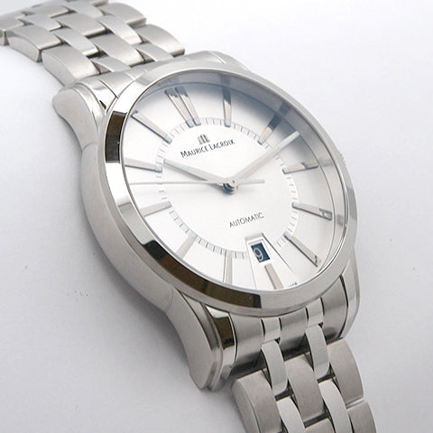 Maurice Lacroix Pontos Date Automatic Silver Dial Silver Steel Strap Watch For Men - PT6148-SS002-130 Buy Now By Maurice Lacroix
