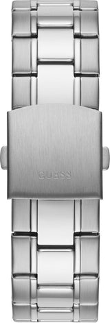 Shop Guess Commander Chronograph Black Dial Silver Steel Strap Watch for Men - GW0056G1 in USA