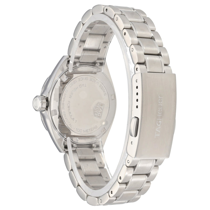 Shop Tag Heuer Formula 1 Diamonds Mother Of Pearl White Dial Silver Steel Strap Watch for Women - WBJ1419.BA0664 in USA