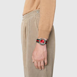 Gucci Grip Quartz Chronograph Red Dial Two Tone NATO Strap Watch for Men - YA157304 Buy Now By Gucci