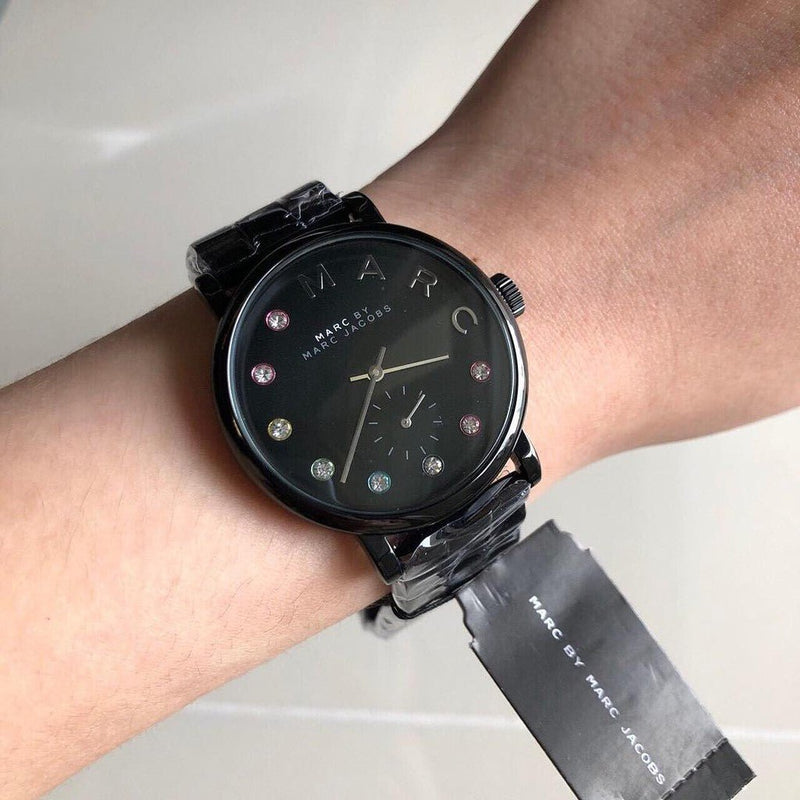 Marc Jacobs Baker Black Dial Black Steel Strap Watch for Women - MBM3425 Buy Now By Marc Jacobs