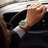 Maurice Lacroix Aikon Automatic Green Dial Brown Leather Strap Watch For Men - AI6008-BRZ0B-630-M Buy Now By Maurice Lacroix