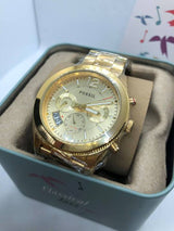 Fossil Boyfriend Gold Dial Gold Steel Strap Watch for Women - ES3884 Buy Now By Fossil
