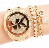 Michael Kors Janelle Quartz Gold Dial Gold Steel Strap Watch For Women - MK7088 Buy Now By Michael Kors