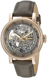 Fossil Boyfriend Automatic Skeleton Grey Dial Grey Leather Strap Watch for Women - ME3089 Buy Now By Fossil