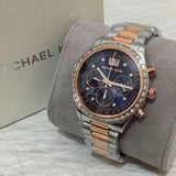 Michael Kors Brinkley Blue Dial Two Tone Steel Strap Watch for Women - MK6205 Buy Now By Michael Kors