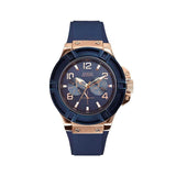 Shop Guess Rigor Blue Dial Blue Silicone Strap Watch For Men - W0247G3 in USA