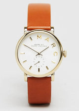 Marc Jacobs Baker White Dial Brown Leather Strap Watch for Womern - MBM1316 Buy Now By Marc Jacobs