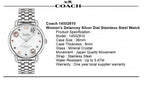 Coach Delancey White Dial Silver Steel Strap Watch for Women - 14502810