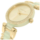 Michael Kors Delray Rose Gold Dial Two Tone Steel Strap Watch for Women - MK4317