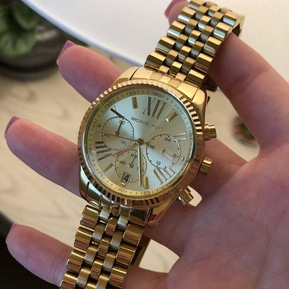 Michael Kors Lexington Chronograph Gold Dial Gold Steel Strap Watch for Women - MK5556 Buy Now By Michael Kors