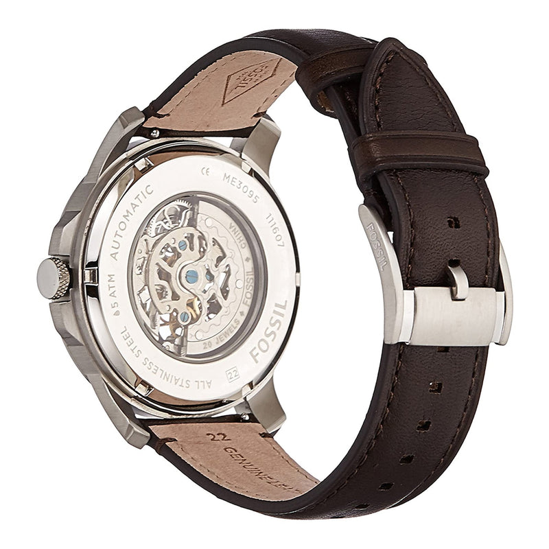Fossil Grant Automatic Skeleton Black Dial Brown Leather Strap Watch for Men - ME3095 Buy Now By Fossil