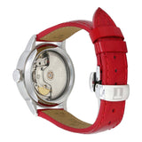 Tissot Chemin Des Tourelles Powermatic 80 Mother of Pearl White Dial Red Leather Strap Watch For Women - T099.207.16.118.00 Buy Now By Tissot