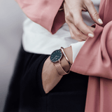 Daniel Wellington Classic Petite Melrose Black Dial Rose Gold Mesh Bracelet Watch For Women - DW00100217 Buy Now By Daniel Wellington