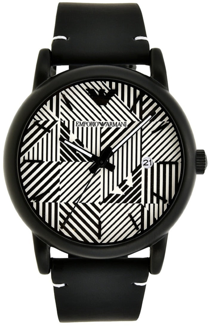 Emporio Armani Luigi Quartz White Dial Black Rubber Strap Watch For Men - AR11136 Buy Now By Emporio Armani