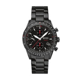 Shop Hugo Boss Aero Black Dial Black Steel Strap Watch for Men - 1513771 in USA