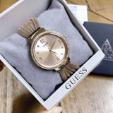 Guess Chiffon Gold Dial Gold Mesh Bracelet Watch For Women - W1083L2 Buy Now By Guess