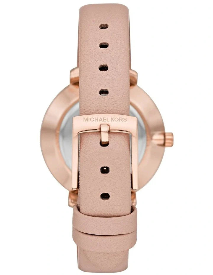 Michael Kors Pyper Analog White Dial Pink Leather Strap Watch For Women - MK2803 Buy Now By Michael Kors