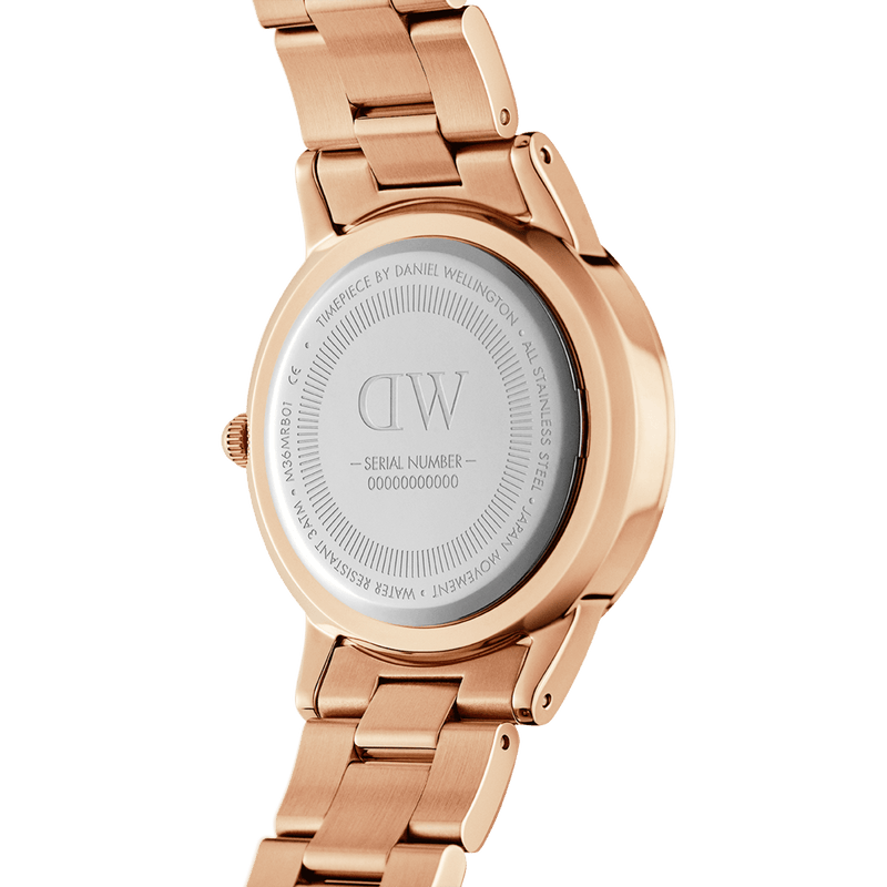 Daniel Wellington Iconic Link Pink Dial Rose Gold Steel Strap Watch For Women - DW00100335 Buy Now By Daniel Wellington