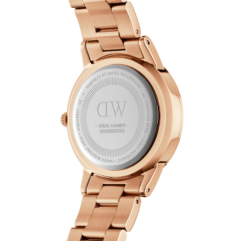Daniel Wellington Iconic Link White Dial Rose Gold Steel Strap Watch for Women - DW00100213 Buy Now By Daniel Wellington