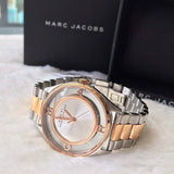 Marc Jacobs Tether Transparent White Dial Two Tone Steel Strap Watch for Women - MBM3436 Buy Now By Marc Jacobs