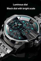 Diesel Uber Chief Black Dial Grey Stainless Steel Strap Watch For Men - DZ7372 Buy Now By Diesel