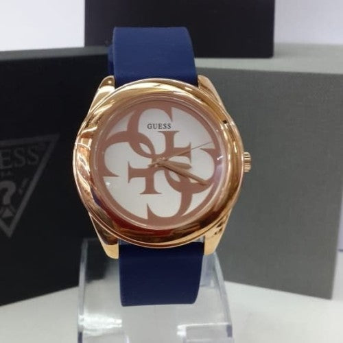 Guess G Twist White Dial Blue Silicone Strap Watch For Women - W0911L6 Buy Now By Guess