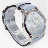 Shop Gucci G Timeless Quartz Mother of Pearl Dial Blue Leather Strap Watch For Women - YA1264124 in USA