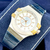 Maserati Potenza Diamonds Silver Dial Blue Leather Strap Watch For Women - R8851108502 Buy Now By Maserati