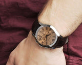 Emporio Armani Valente Chronograph Amber Dial Brown Leather Strap Watch For Men - AR1634 Buy Now By Emporio Armani