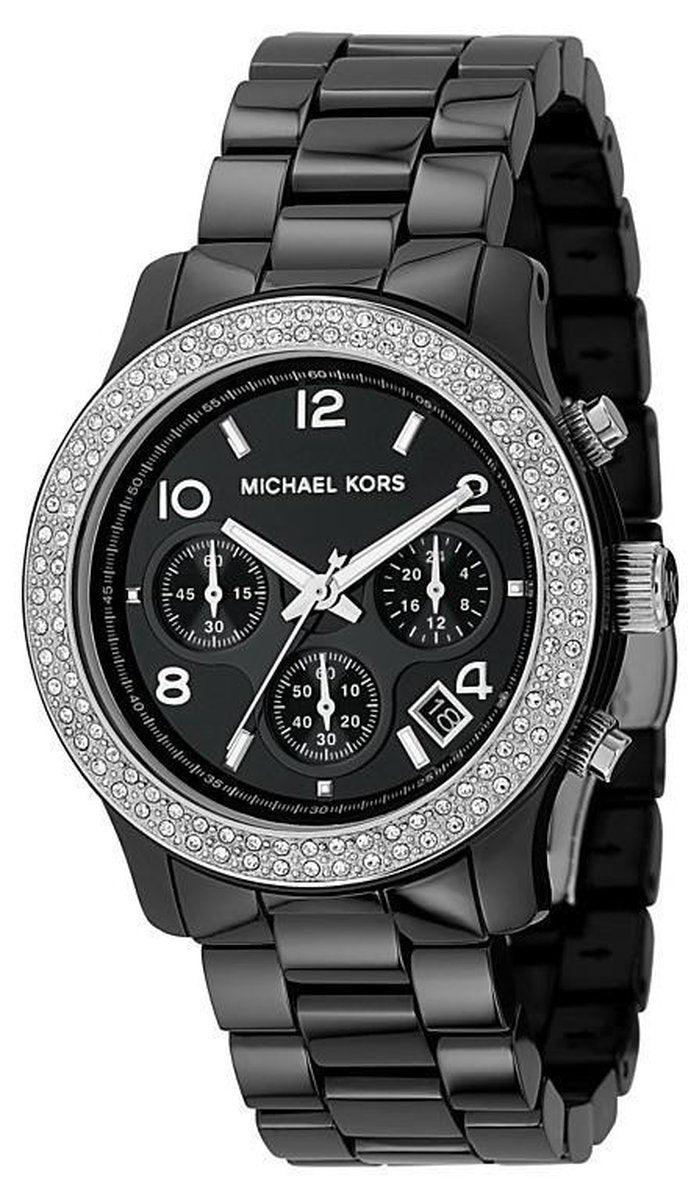 Michael Kors Runway Black Dial Black Steel Strap Watch for Women - MK5190 Buy Now By Michael Kors