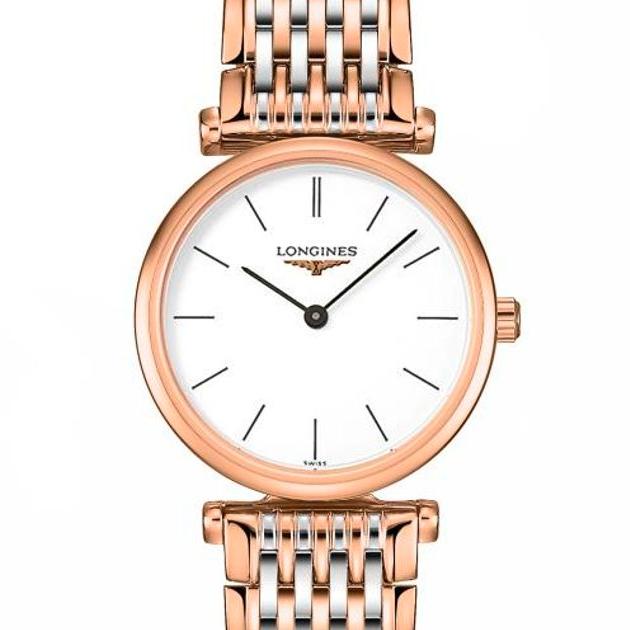 Shop Longines La Grande Classique De Longines White Dial Two Tone Steel Strap Watch for Women - L4.209.1.92.7 in USA
