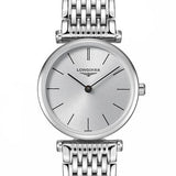 Shop Longines La Grande Classique De Longines Silver Dial Silver Mesh Bracelet Watch for Women - L4.209.4.72.6 in USA