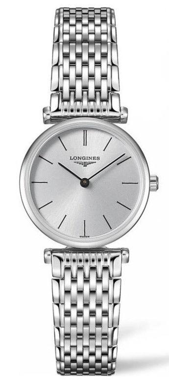 Shop Longines La Grande Classique De Longines Silver Dial Silver Mesh Bracelet Watch for Women - L4.209.4.72.6 in USA