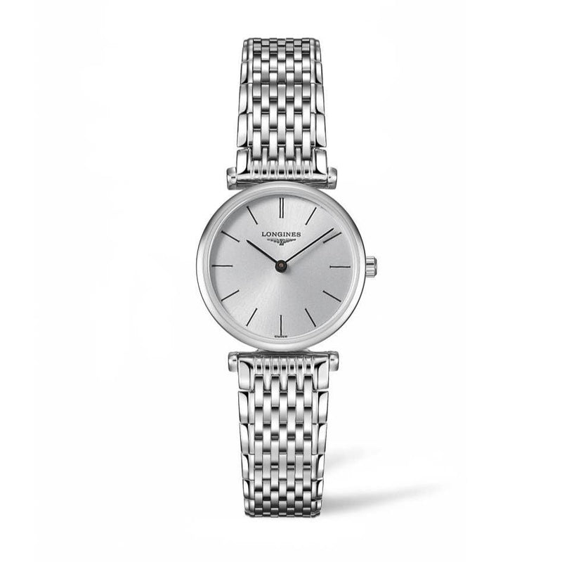 Shop Longines La Grande Classique De Longines Silver Dial Silver Mesh Bracelet Watch for Women - L4.209.4.72.6 in USA