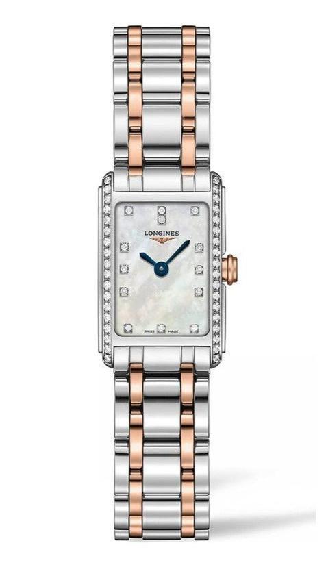 Shop Longines Dolcevita Diamonds Mother of Pearl White Dial Two Tone Steel Strap Watch for Women - L5.258.5.89.7 in USA