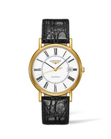 Shop Longines Presence 25.5mm Automatic White Dial Black Leather Strap Watch for Women - L4.921.2.11.2 in USA