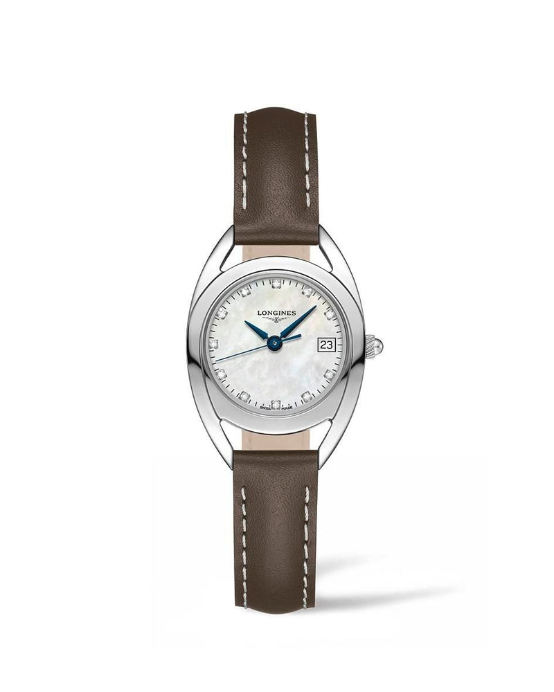 Longines Equestrian Mother of Pearl Dial Brown Leather Strap Watch for Women - L6.136.0.87.2 Buy Now By Longines
