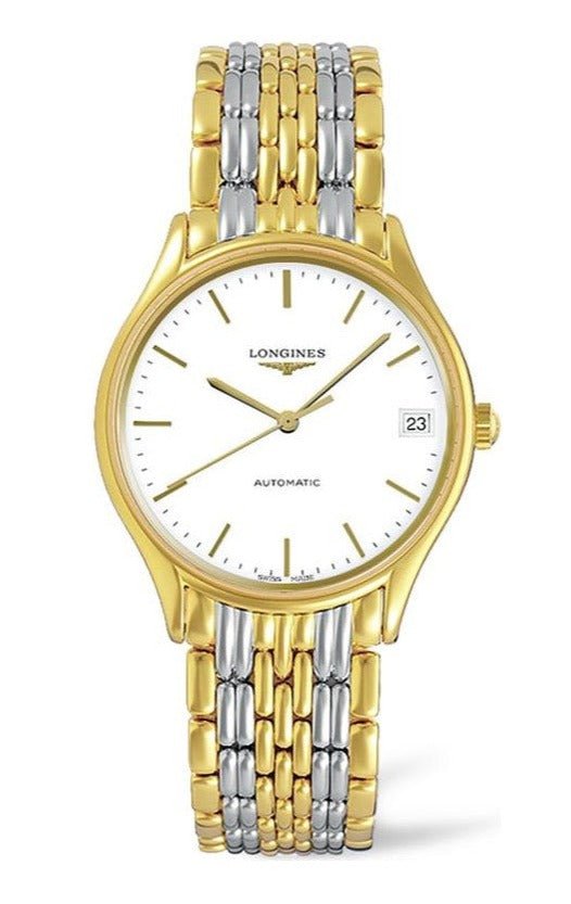 Shop Longines Lyre Quartz White Dial Gold Stainless Steel Watch for Women - L4.859.2.12.7 in USA