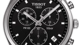 Tissot PR 100 Chronograph Black Dial Black Leather Strap Watch For Men - T101.417.16.051.00