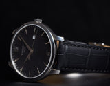 Tissot T Classic Tradition Black Dial Black Leather Strap Watch For Men - T063.610.16.057.00 Buy Now By Tissot