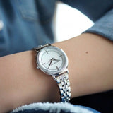 Michael Kors Cinthia White Mother of Pearl Dial Silver Steel Strap Watch for Women for Women - MK3641 Buy Now By Michael Kors