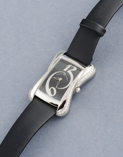Maurice Lacroix Divina Black Dial with Diamonds Black Leather Strap Watch for Women - DV5012-SD531-120 Buy Now By Maurice Lacroix