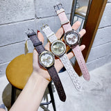 Shop Michael Kors Multifunction Silver Dial Pink Leather Strap Watch For Women - MK7206 in USA