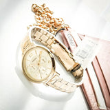 Fossil Jacqueline Rose Gold Dial Rose Gold Steel Strap Watch for Women - ES3667 Buy Now By Fossil