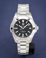 Shop Tag Heuer Aquaracer Black Dial Silver Steel Strap Watch for Women - WBD1310.BA0740 in USA