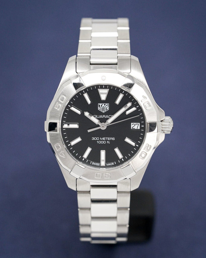Shop Tag Heuer Aquaracer Black Dial Silver Steel Strap Watch for Women - WBD1310.BA0740 in USA