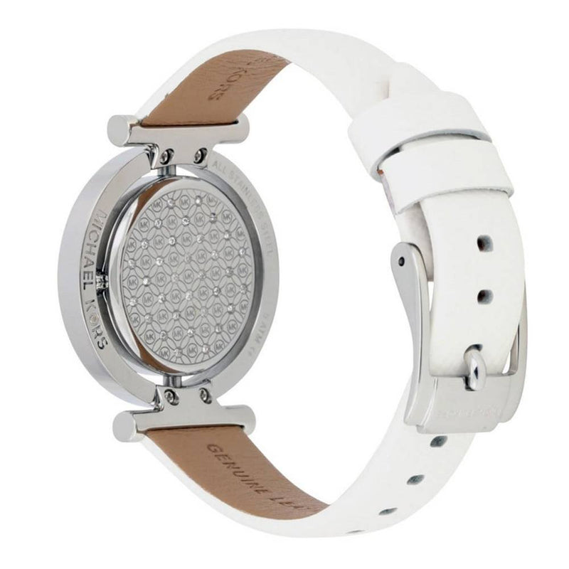 Michael Kors Averi Silver Dial White Leather Strap Watch for Women - MK2524 Buy Now By Michael Kors